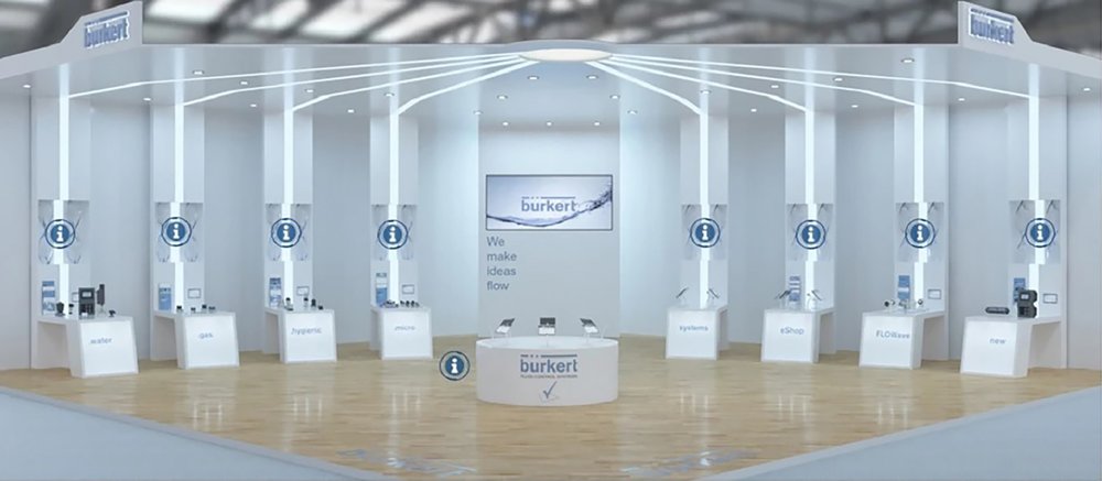 Bürkert virtual exhibition stand offers web and VR visitor experience